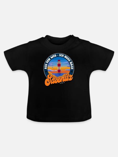 Sassnitz - Baby Bio-T-Shirt mit Rundhals - Schwarz