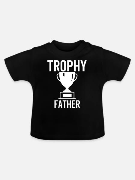 Trophäe Vater - Baby Bio-T-Shirt mit Rundhals - Schwarz