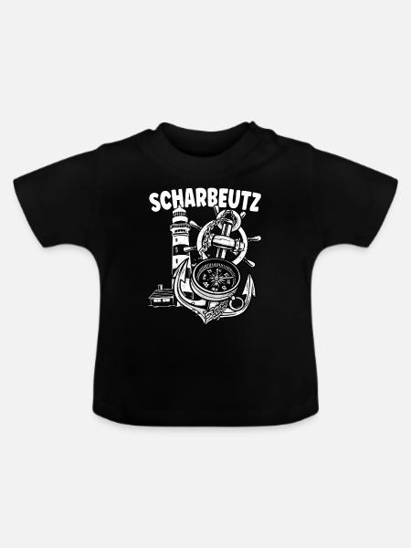 Scharbeutz - Baby Bio-T-Shirt mit Rundhals - Schwarz