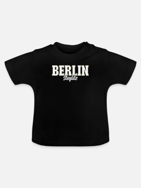 Berlin Steglitz - Baby Bio-T-Shirt mit Rundhals - Schwarz