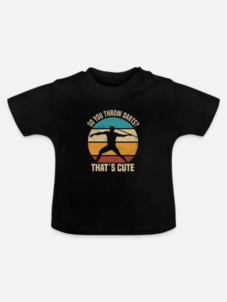 Speerwerfen - Baby Bio-T-Shirt mit Rundhals - Schwarz