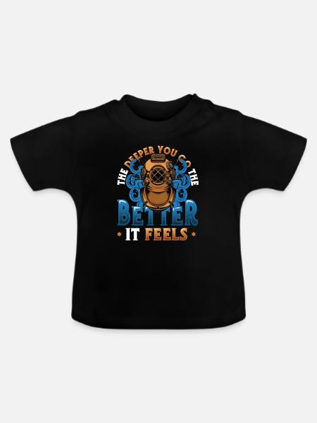 Tiefseetaucher, Gerätetauchen - Baby Bio-T-Shirt mit Rundhals - Schwarz