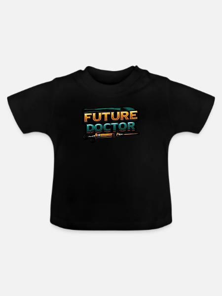 Zukünftiger Arzt, Medizinstudent - Baby Bio-T-Shirt mit Rundhals - Schwarz