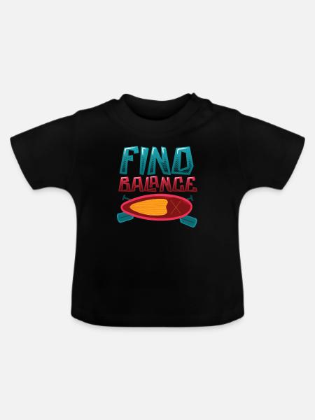 Balance Finden - Baby Bio-T-Shirt mit Rundhals - Schwarz