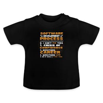 Processus de développement logiciel, programmation - T-shirt bio col rond Bébé - noir - Devant