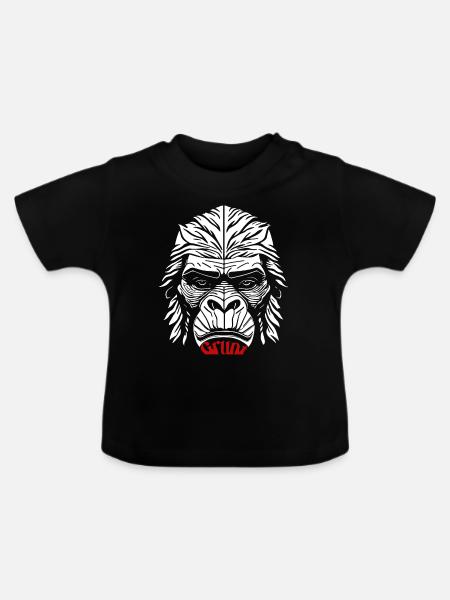 Knurren - Baby Bio-T-Shirt mit Rundhals - Schwarz