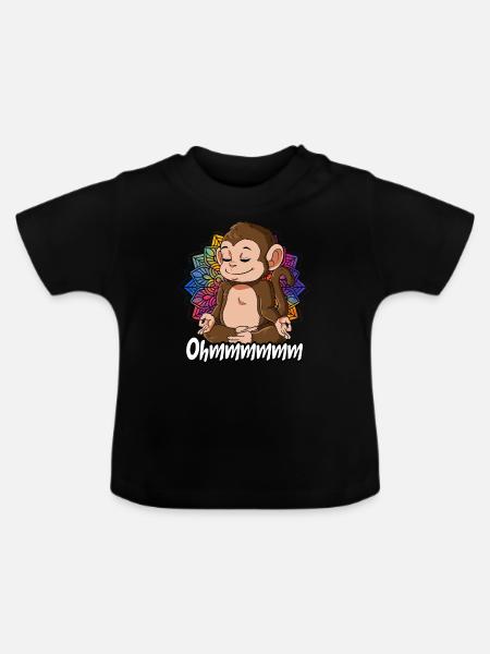 Yoga Ohmmm Namaste - Baby Bio-T-Shirt mit Rundhals - Schwarz