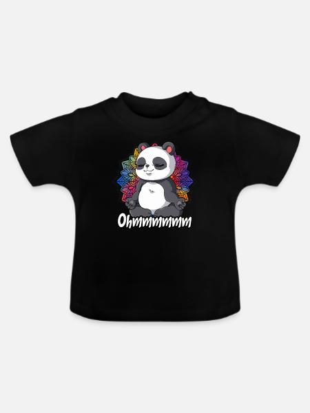 Yoga Ohmmm Namaste - Baby Bio-T-Shirt mit Rundhals - Schwarz
