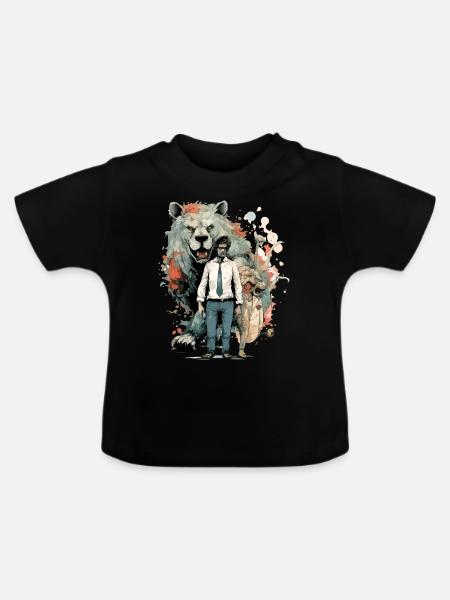 Die Seele des Tieres - Baby Bio-T-Shirt mit Rundhals - Schwarz