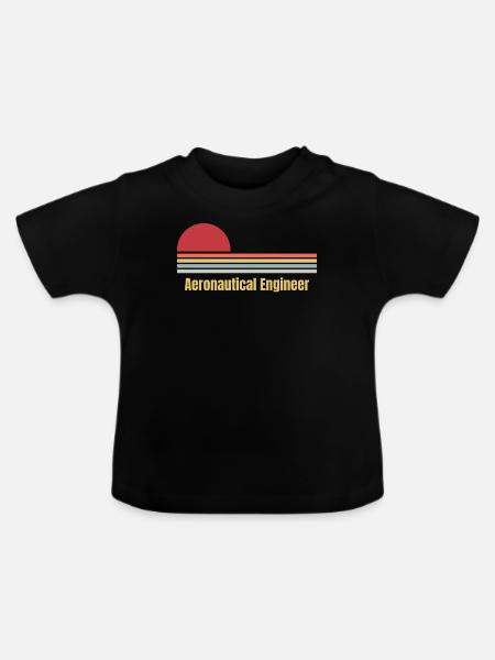 Aeronautical Engineer - Baby Bio-T-Shirt mit Rundhals - Schwarz