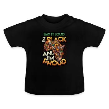 African American Black History - Baby Organic T-Shirt with Round Neck - black - Front