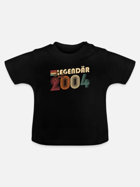 Legendär seit 2004 - Baby Bio-T-Shirt mit Rundhals - Schwarz