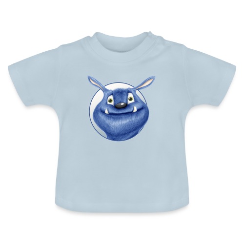 blaues Monster - Baby Bio-T-Shirt mit Rundhals