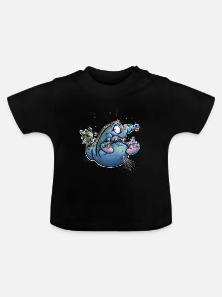 Konfetti Monster - Baby Bio-T-Shirt mit Rundhals - Schwarz