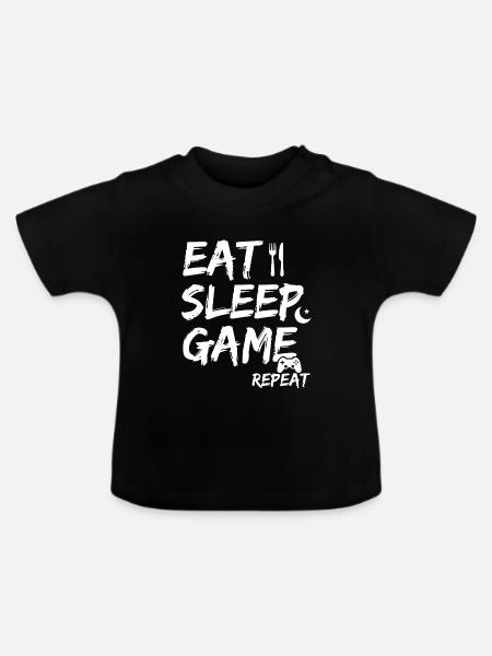 Gamer Spruch - Baby Bio-T-Shirt mit Rundhals - Schwarz