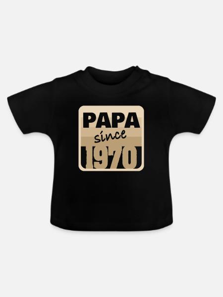 1970 1970 - Baby Bio-T-Shirt mit Rundhals - Schwarz