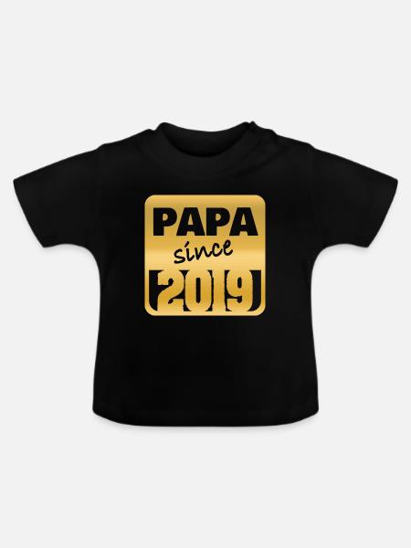 2019 2019 - Baby Bio-T-Shirt mit Rundhals - Schwarz