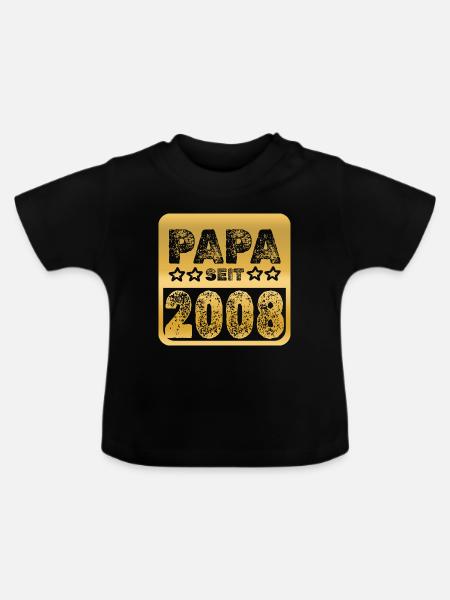 seit 2008 - Baby Bio-T-Shirt mit Rundhals - Schwarz