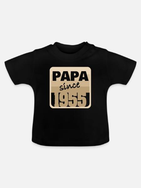 Bollerwagen 1955 - Baby Bio-T-Shirt mit Rundhals - Schwarz