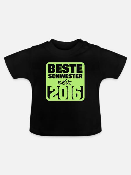 2016 - Baby Bio-T-Shirt mit Rundhals - Schwarz