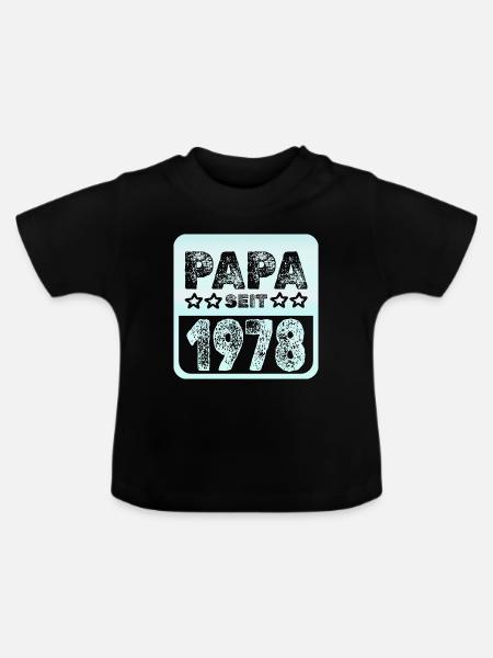 seit 1978 - Baby Bio-T-Shirt mit Rundhals - Schwarz