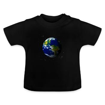 Erde - Baby Bio-T-Shirt mit Rundhals - Schwarz - Vorne