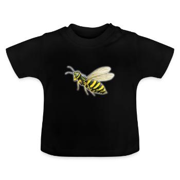 Grosse guêpe - T-shirt bio col rond Bébé - noir - Devant