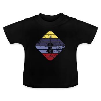Cello - Baby Organic T-Shirt with Round Neck - black - Front