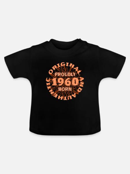 Original 1960 - Baby Bio-T-Shirt mit Rundhals - Schwarz