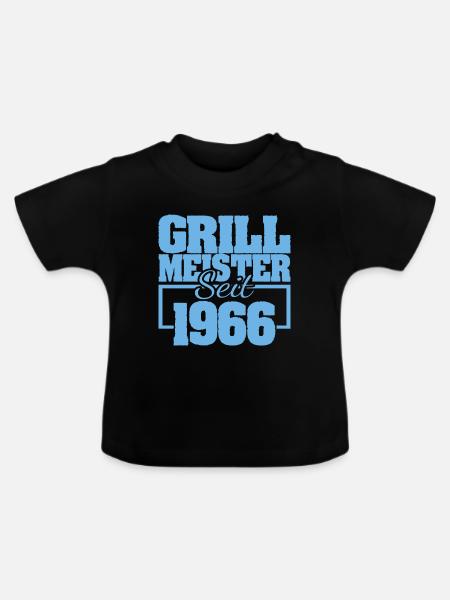1966 - Baby Bio-T-Shirt mit Rundhals - Schwarz