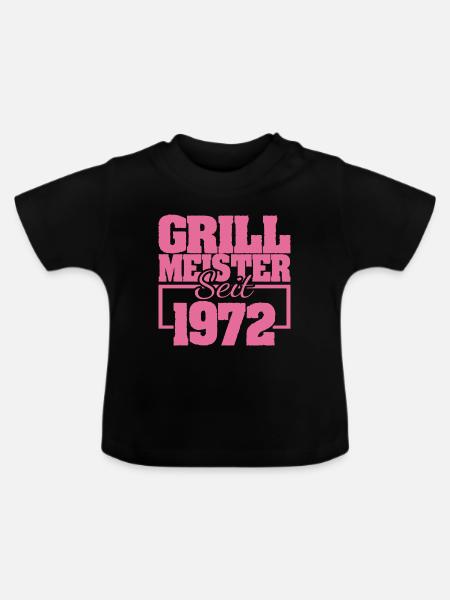 1972 - Baby Bio-T-Shirt mit Rundhals - Schwarz