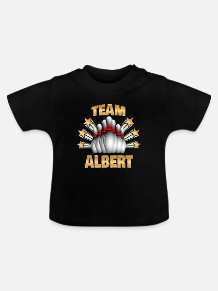 Bowling Albert - Baby Bio-T-Shirt mit Rundhals - Schwarz