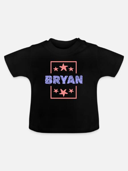 Bryan Bryan - Baby Bio-T-Shirt mit Rundhals - Schwarz