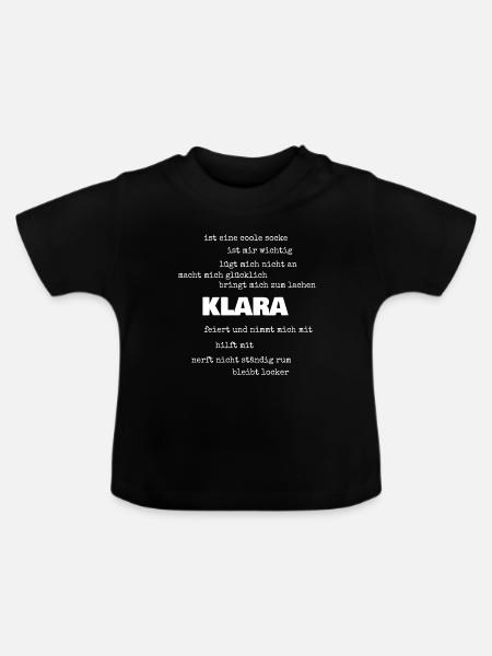 Klara - Baby Bio-T-Shirt mit Rundhals - Schwarz