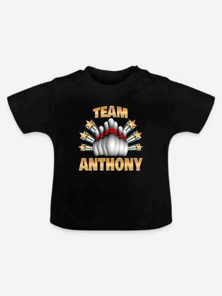 Anthony - Baby Bio-T-Shirt mit Rundhals - Schwarz
