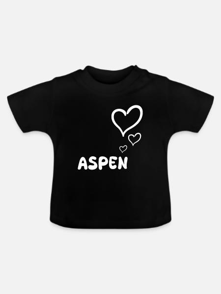 Aspen - Baby Bio-T-Shirt mit Rundhals - Schwarz