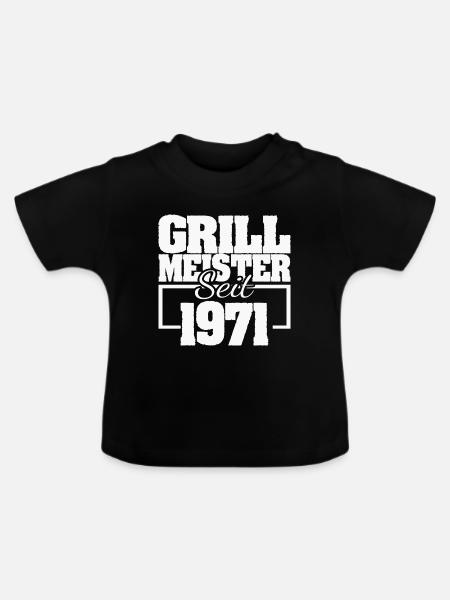 Grillen 1971 - Baby Bio-T-Shirt mit Rundhals - Schwarz