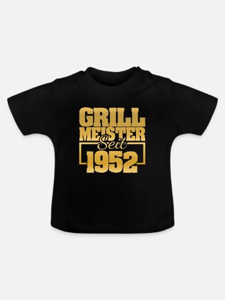 1952 - Baby Bio-T-Shirt mit Rundhals - Schwarz