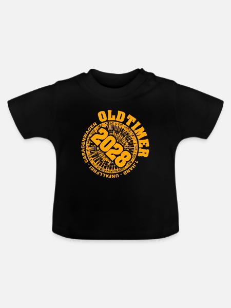 2028 - Baby Bio-T-Shirt mit Rundhals - Schwarz