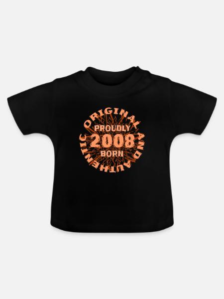 2008 - Baby Bio-T-Shirt mit Rundhals - Schwarz