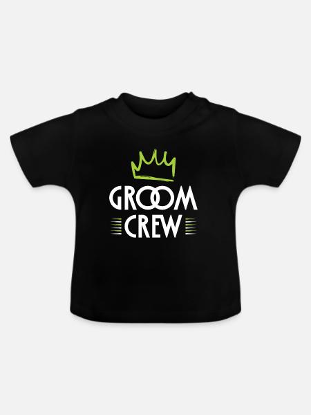 Groom Crew - Baby Bio-T-Shirt mit Rundhals - Schwarz