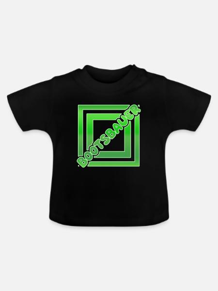 Job Bootsbauer - Baby Bio-T-Shirt mit Rundhals - Schwarz