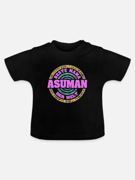 Mutter Asuman - Baby Bio-T-Shirt mit Rundhals - Schwarz