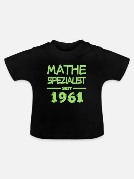 Mathespezialist 1961 - Baby Bio-T-Shirt mit Rundhals - Schwarz