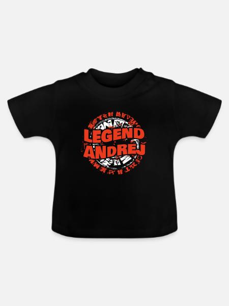 Mann Andrej - Baby Bio-T-Shirt mit Rundhals - Schwarz