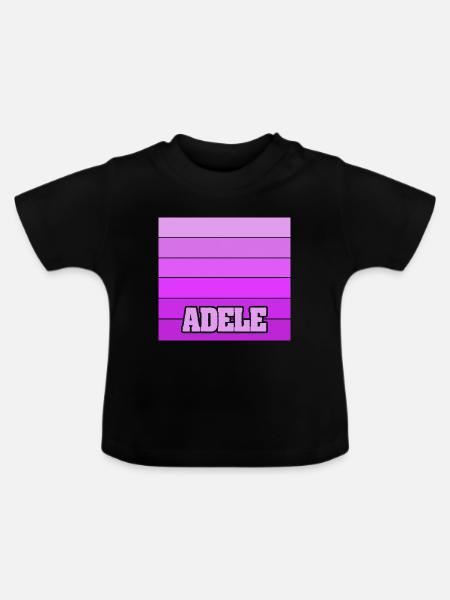 als Mädchenname - Baby Bio-T-Shirt mit Rundhals - Schwarz