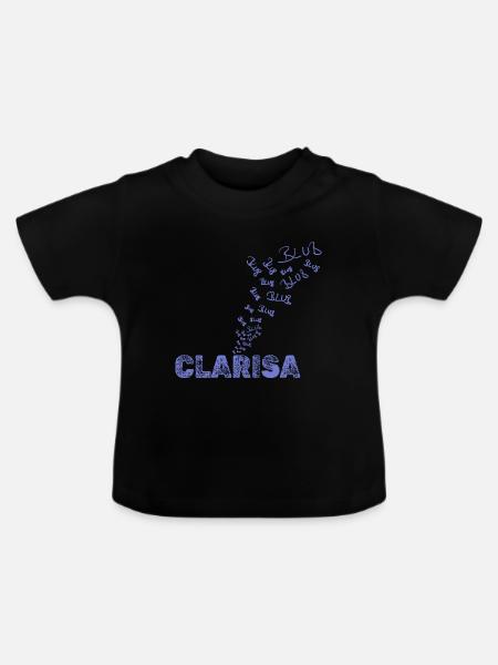 Geschenk für Clarisa - Baby Bio-T-Shirt mit Rundhals - Schwarz