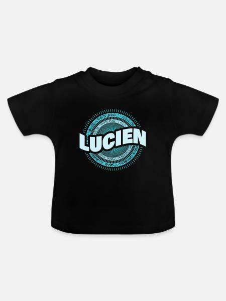 Geschenk für Lucien - Baby Bio-T-Shirt mit Rundhals - Schwarz