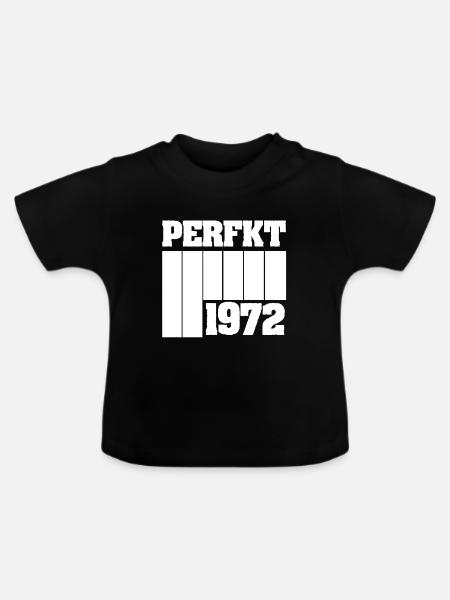 1972 1972 - Baby Bio-T-Shirt mit Rundhals - Schwarz