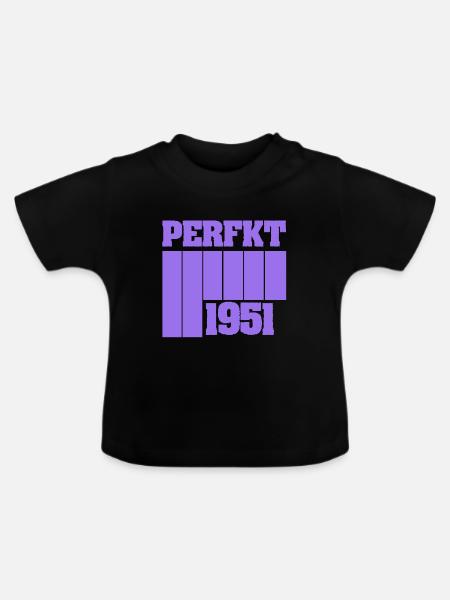 Perfekt 1951 - Baby Bio-T-Shirt mit Rundhals - Schwarz